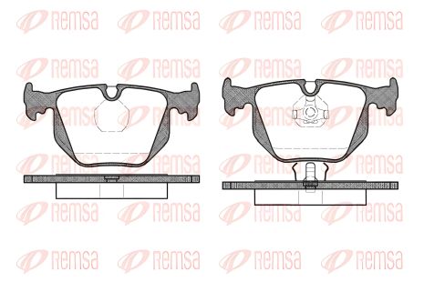 Гальмівних колодок комплект MASERATI GHIBLI, BMW 3, BMW 7, REMSA (038100) Гальмівних колодок комплект MASERATI GHIBLI, BMW 3, BMW 7, REMSA (038100)