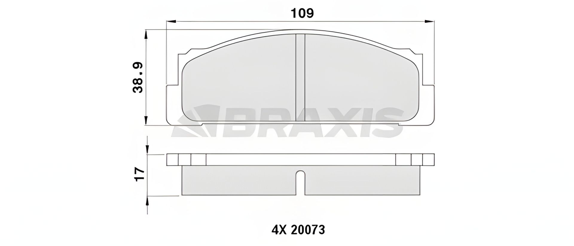 Комплект гальмівних колодок SEAT MALAGA, BRAXIS (AA0401) Комплект гальмівних колодок SEAT MALAGA, BRAXIS (AA0401)