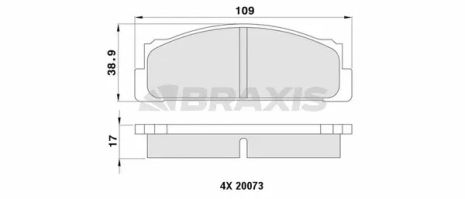 Комплект гальмівних колодок SEAT MALAGA, BRAXIS (AA0401)
