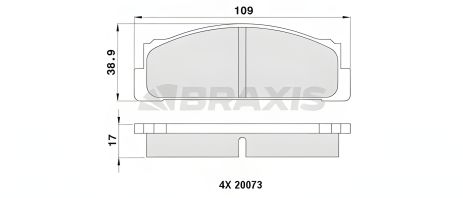 Комплект гальмівних колодок SEAT MALAGA, BRAXIS (AA0401) Комплект гальмівних колодок SEAT MALAGA, BRAXIS (AA0401)