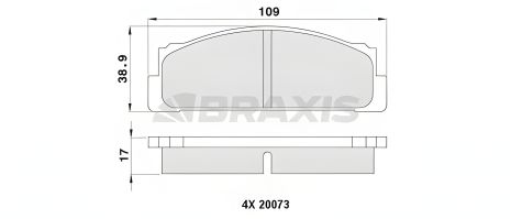 Комплект тормозных колодок SEAT MALAGA, BRAXIS (AA0401) Комплект тормозных колодок SEAT MALAGA, BRAXIS (AA0401)