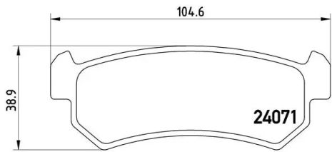 Комплект тормозных колодок SUZUKI RENO, CHEVROLET LACETTI, DAEWOO LACETTI, BREMBO (P10001)
