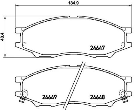 Комплект тормозных колодок NISSAN EXPERT, NISSAN SUNNY, NISSAN BLUEBIRD, BREMBO (P56083)