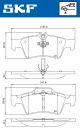 Комплект гальмівних колодок KIA SOUL, HYUNDAI SONATA, HYUNDAI ix20, SKF (VKBP80430A)