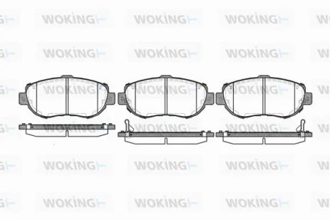 Комплект гальмівних колодок LEXUS IS, TOYOTA SUPRA, LEXUS SC, WOKING (P556302) Комплект гальмівних колодок LEXUS IS, TOYOTA SUPRA, LEXUS SC, WOKING (P556302)