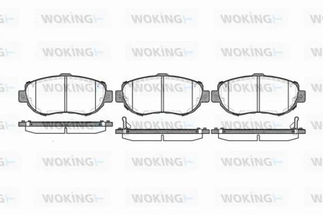 Комплект тормозных колодок LEXUS IS, TOYOTA SUPRA, LEXUS SC, WOKING (P556302)