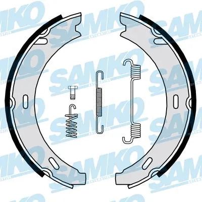 Комплект колодок стояночного тормоза CHRYSLER CROSSFIRE, PORSCHE BOXSTER, MB 124, SAMKO (84729)