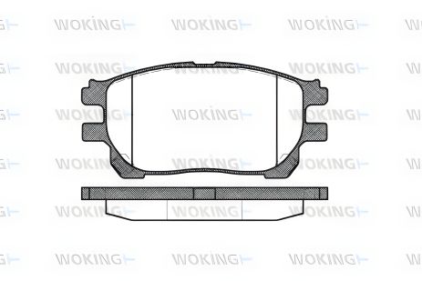 Тормозные колодки для TOYOTA PREVIA, WOKING (P1043300)