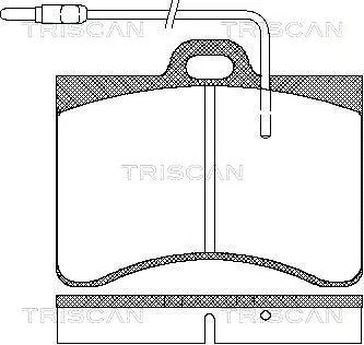 Комплект гальмівних колодок PEUGEOT 605, CITROËN CX, CITROËN SM, TRISCAN (811038782)