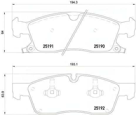 Тормозные колодки для DODGE DURANGO, JEEP GRAND CHEROKEE, BREMBO (P37017) Тормозные колодки для DODGE DURANGO, JEEP GRAND CHEROKEE, BREMBO (P37017)