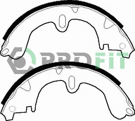Комплект гальмівних колодок MAZDA 323, TOYOTA COROLLA, TOYOTA CARINA, PROFIT (50010208)