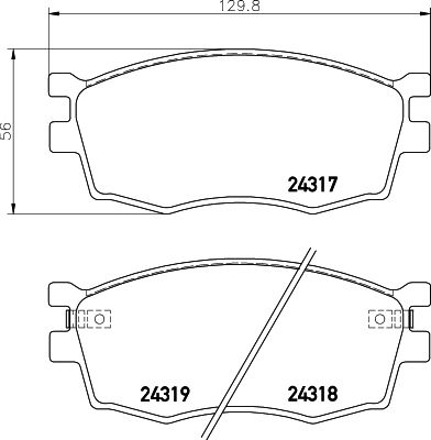 Комплект гальмівних колодок JAC REFINE, DODGE ATTITUDE, HYUNDAI ACCENT, NISSHINBO (NP6008)