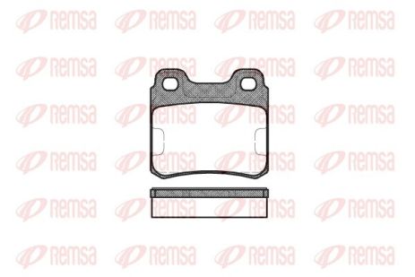 Комплект тормозных колодок SAAB 900, OPEL VECTRA, OPEL ASTRA, REMSA (028200)
