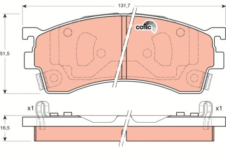 Комплект тормозных колодок HAIMA (FAW), MAZDA 626, MAZDA 323, TRW (GDB3192)