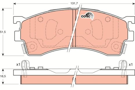Комплект тормозных колодок HAIMA (FAW), MAZDA 626, MAZDA 323, TRW (GDB3192)
