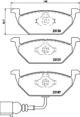 Комплект гальмівних колодок ROEWE (SAIC), SEAT ALTEA, MG (SAIC), BREMBO (P85072X)