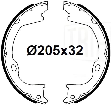 Набір колодок гальма стоянки JEEP GRAND CHEROKEE, TRIALLI GF4655 Набір колодок гальма стоянки JEEP GRAND CHEROKEE, TRIALLI GF4655