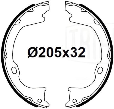 Набір колодок гальма стоянки JEEP GRAND CHEROKEE, TRIALLI GF4655