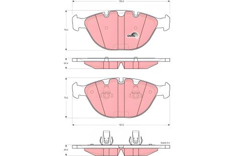 Гальмівних колодок комплект BMW X5, TRW (GDB1529) Гальмівних колодок комплект BMW X5, TRW (GDB1529)