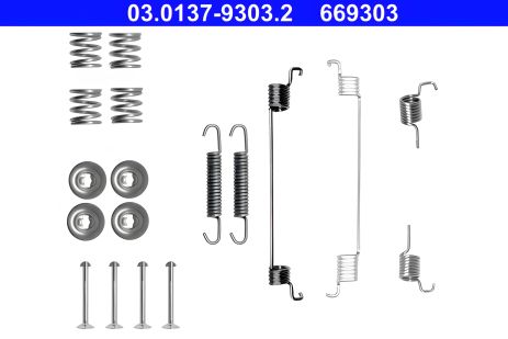 Монтажный к-кт тормозных колодок FORD KA, FIAT 500, FIAT PANDA, ATE (03013793032)