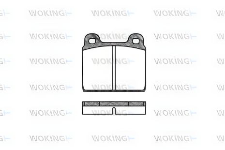Комплект колодок гальмівних RENAULT TRAFIC, MB SL, VW TRANSPORTER, WOKING (P102300)