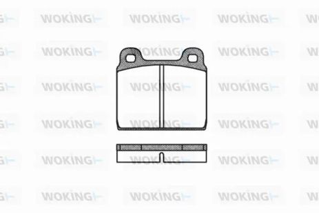 Комплект тормозных колодок RENAULT TRAFIC, MB SL, VW TRANSPORTER, WOKING (P102300)