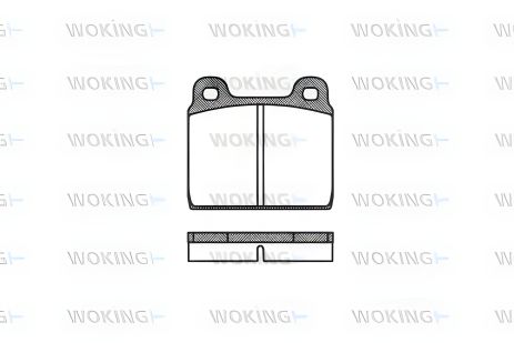 Комплект колодок гальмівних RENAULT TRAFIC, MB SL, VW TRANSPORTER, WOKING (P102300)