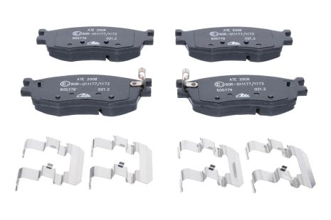 Комплект гальмівних колодок HYUNDAI i20, KIA RIO, HYUNDAI ACCENT, ATE (13046057792)
