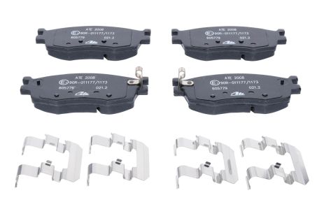 Комплект тормозных колодок HYUNDAI i20, KIA RIO, HYUNDAI ACCENT, ATE (13046057792)