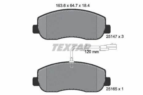 Комплект тормозных колодок NISSAN INTERSTAR, OPEL MOVANO, RENAULT MASTER, TEXTAR (2514701)