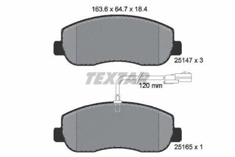Комплект тормозных колодок NISSAN INTERSTAR, OPEL MOVANO, RENAULT MASTER, TEXTAR (2514701)
