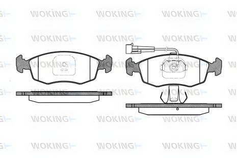 Гальмівні колодки Woking для Fiat Doblo, Palio, Fiorino (P072312)