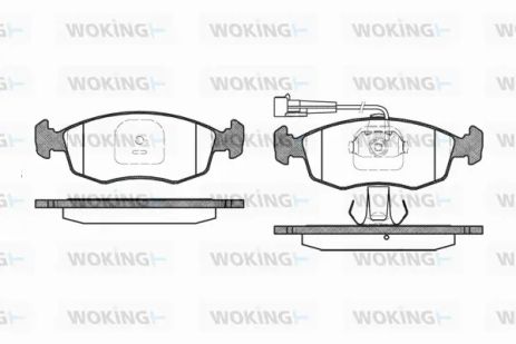 Комплект гальмівних колодок FIAT DOBLO, FIAT PALIO, FIAT FIORINO, WOKING (P072312)