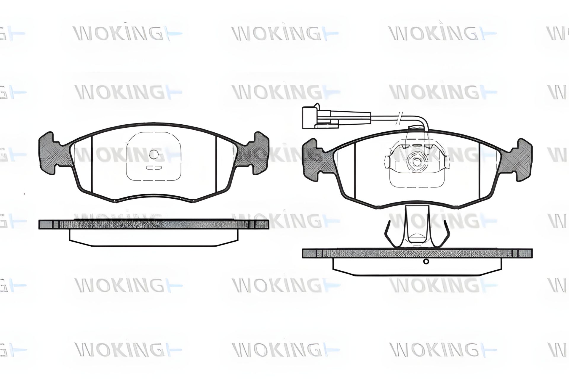 Гальмівні колодки Woking для Fiat Doblo, Palio, Fiorino (P072312) Гальмівні колодки Woking для Fiat Doblo, Palio, Fiorino (P072312)