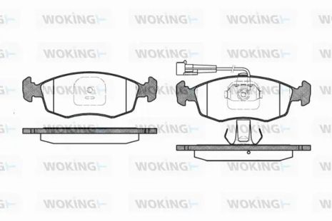Комплект гальмівних колодок FIAT DOBLO, FIAT PALIO, FIAT FIORINO, WOKING (P072312)