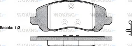 Комплект гальмівних колодок WOKING (P904320) LANCIA FLAVIA, MITSUBISHI OUTLANDER, DODGE AVENGER