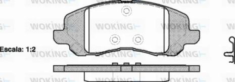 Комплект гальмівних колодок LANCIA FLAVIA, MITSUBISHI OUTLANDER, DODGE AVENGER, WOKING (P904320)