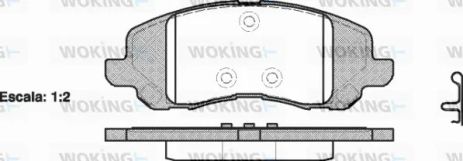 Комплект гальмівних колодок LANCIA FLAVIA, MITSUBISHI OUTLANDER, DODGE AVENGER, WOKING (P904320)