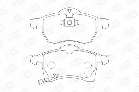 Комплект тормозных колодок CHEVROLET CORSA, OPEL ZAFIRA, OPEL ASTRA, CHAMPION (571975CH)