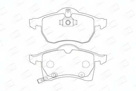 Комплект гальмівних колодок CHEVROLET CORSA, OPEL ZAFIRA, OPEL ASTRA, CHAMPION (571975CH) Комплект гальмівних колодок CHEVROLET CORSA, OPEL ZAFIRA, OPEL ASTRA, CHAMPION (571975CH)