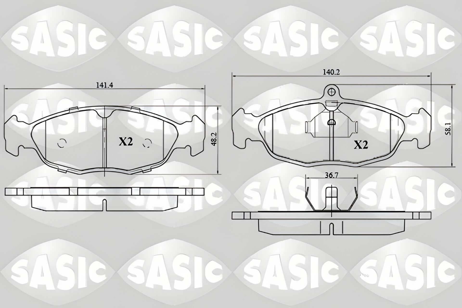 Тормозные колодки в комплекте для DAEWOO LANOS, OPEL ASTRA, OPEL VECTRA, SASIC (6216029) Тормозные колодки в комплекте для DAEWOO LANOS, OPEL ASTRA, OPEL VECTRA, SASIC (6216029)