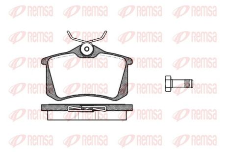 Комплект гальмівних колодок SKODA ROOMSTER, NISSAN NOTE, CITROËN C4, REMSA (026310)
