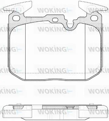 Комплект тормозных колодок BMW 4, BMW 2, BMW 3, WOKING (P1591310)