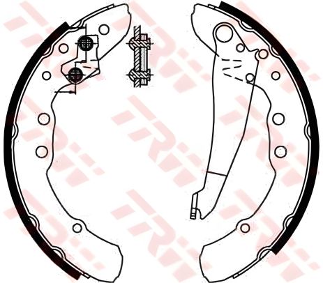 Комплект гальмівних колодок для SEAT INCA, HONGQI MINGSHI, VW CADDY, TRW (GS8544)