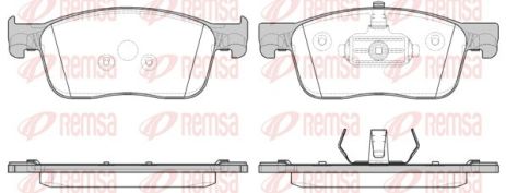 Комплект тормозных колодок OPEL VIVARO, TOYOTA PROACE, PEUGEOT EXPERT, REMSA (171900)
