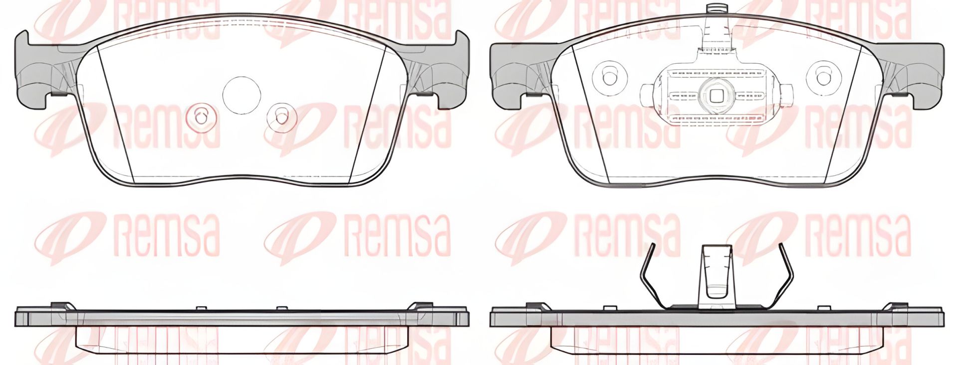 Brake Pad Set OPEL VIVARO, TOYOTA PROACE, PEUGEOT EXPERT, REMSA (171900) Brake Pad Set OPEL VIVARO, TOYOTA PROACE, PEUGEOT EXPERT, REMSA (171900)