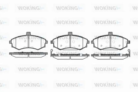 Комплект тормозных колодок HYUNDAI MATRIX, HYUNDAI ELANTRA, WOKING (P993302)