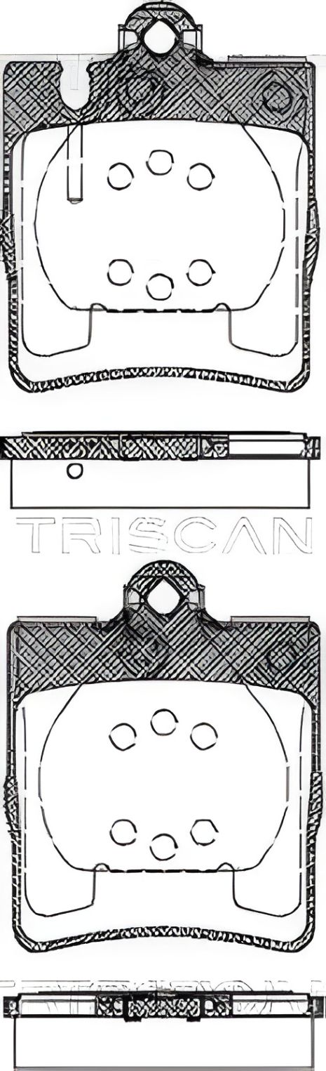 Тормозные колодки комплект для MB CLC-CLASS, MB SLK, MB CLK, TRISCAN (811023027)