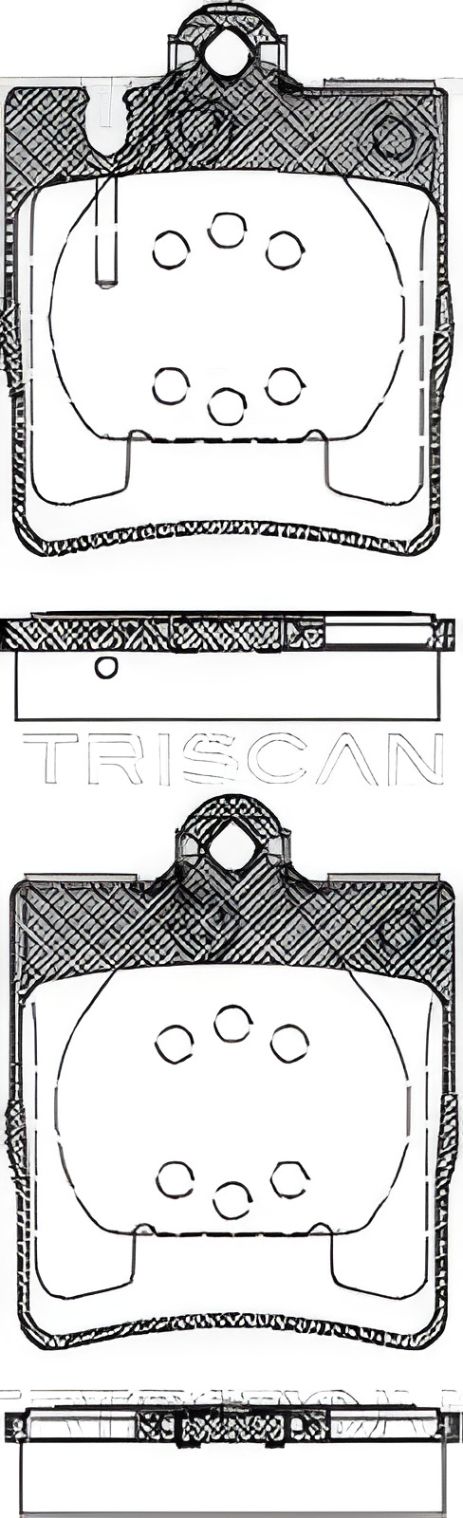 Тормозные колодки комплект для MB CLC-CLASS, MB SLK, MB CLK, TRISCAN (811023027)