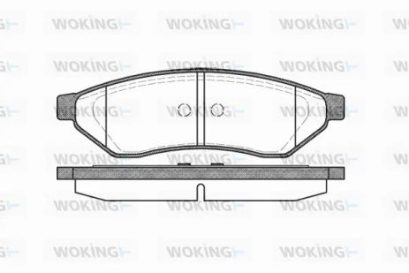 Комплект гальмівних колодок CHEVROLET EPICA, DAEWOO TOSCA, DAEWOO MAGNUS, WOKING (P1149300)